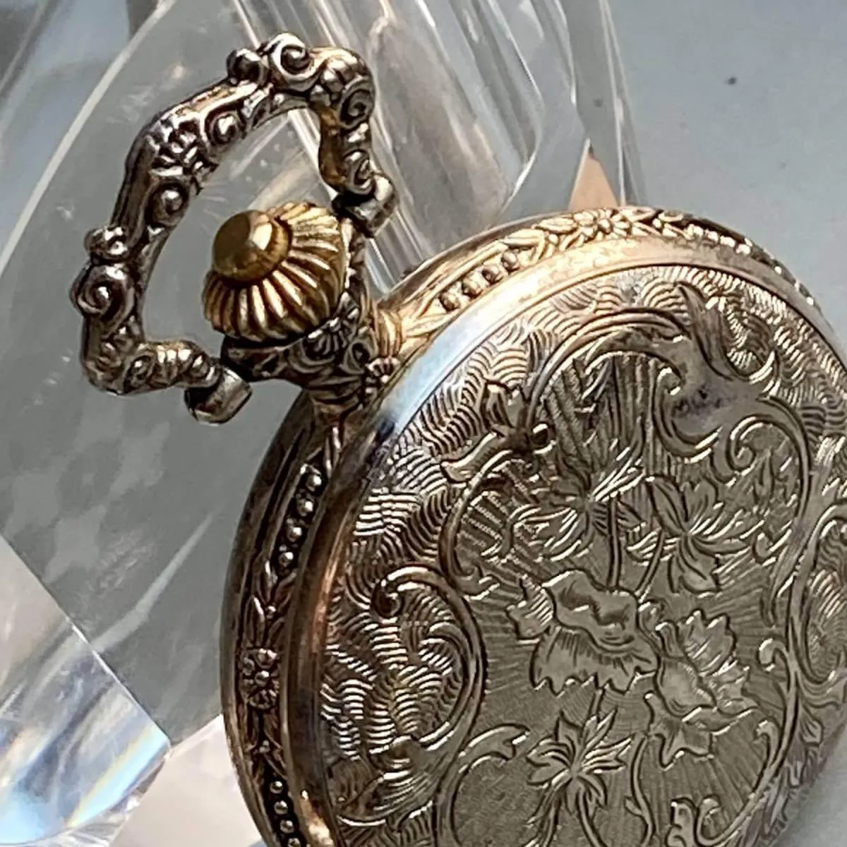 Crown Pocket Watch Antique Manual Hunter Case 47mm