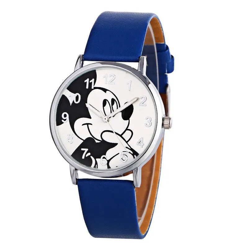 Cute Mickey Cartoon Children's Student Watch Mickey Mouse Belt Fashion Quartz Watch