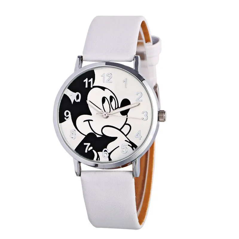 Cute Mickey Cartoon Children's Student Watch Mickey Mouse Belt Fashion Quartz Watch