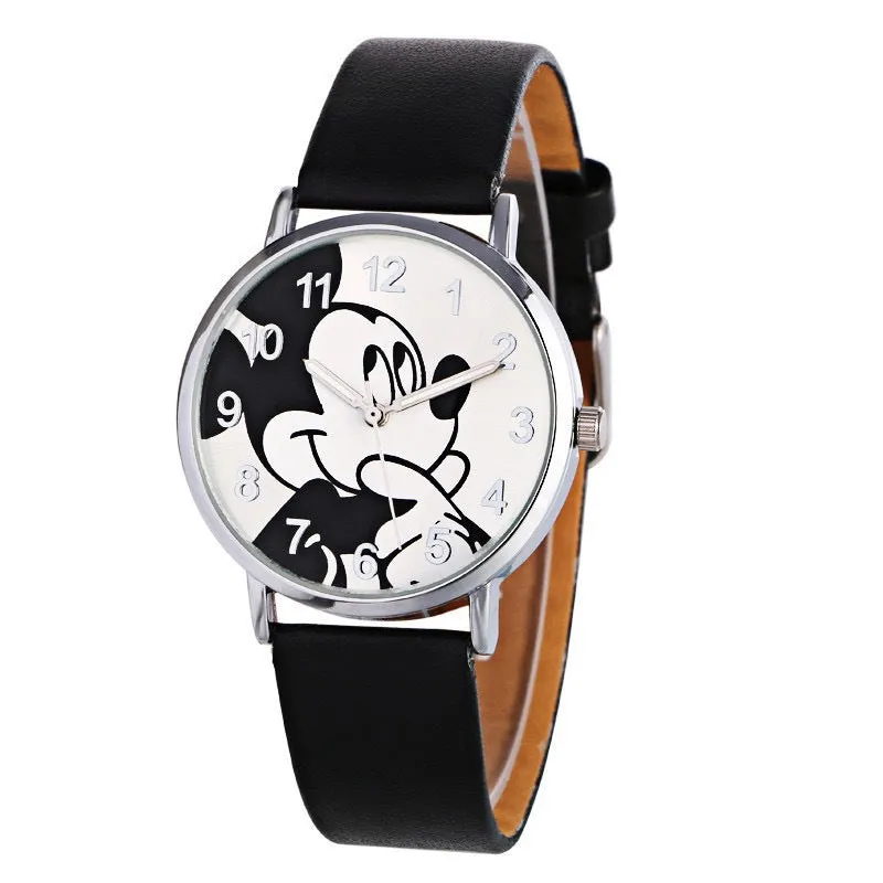 Cute Mickey Cartoon Children's Student Watch Mickey Mouse Belt Fashion Quartz Watch