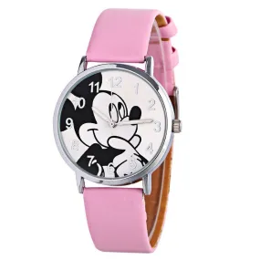 Cute Mickey Cartoon Children's Student Watch Mickey Mouse Belt Fashion Quartz Watch