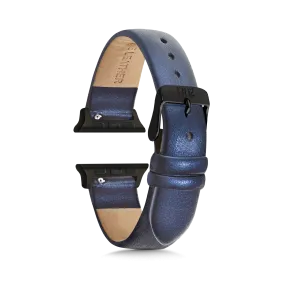 Dark Blue Shimmer Strap / Space Grey Buckle - 38mm, 40mm