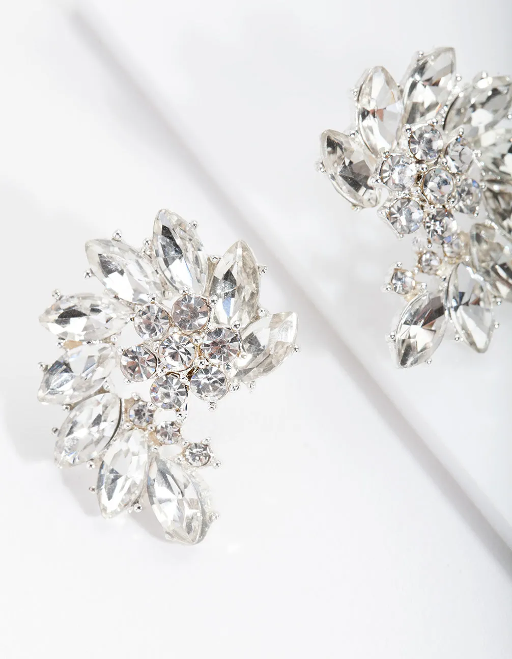 Diamante Marquise Stud Earrings