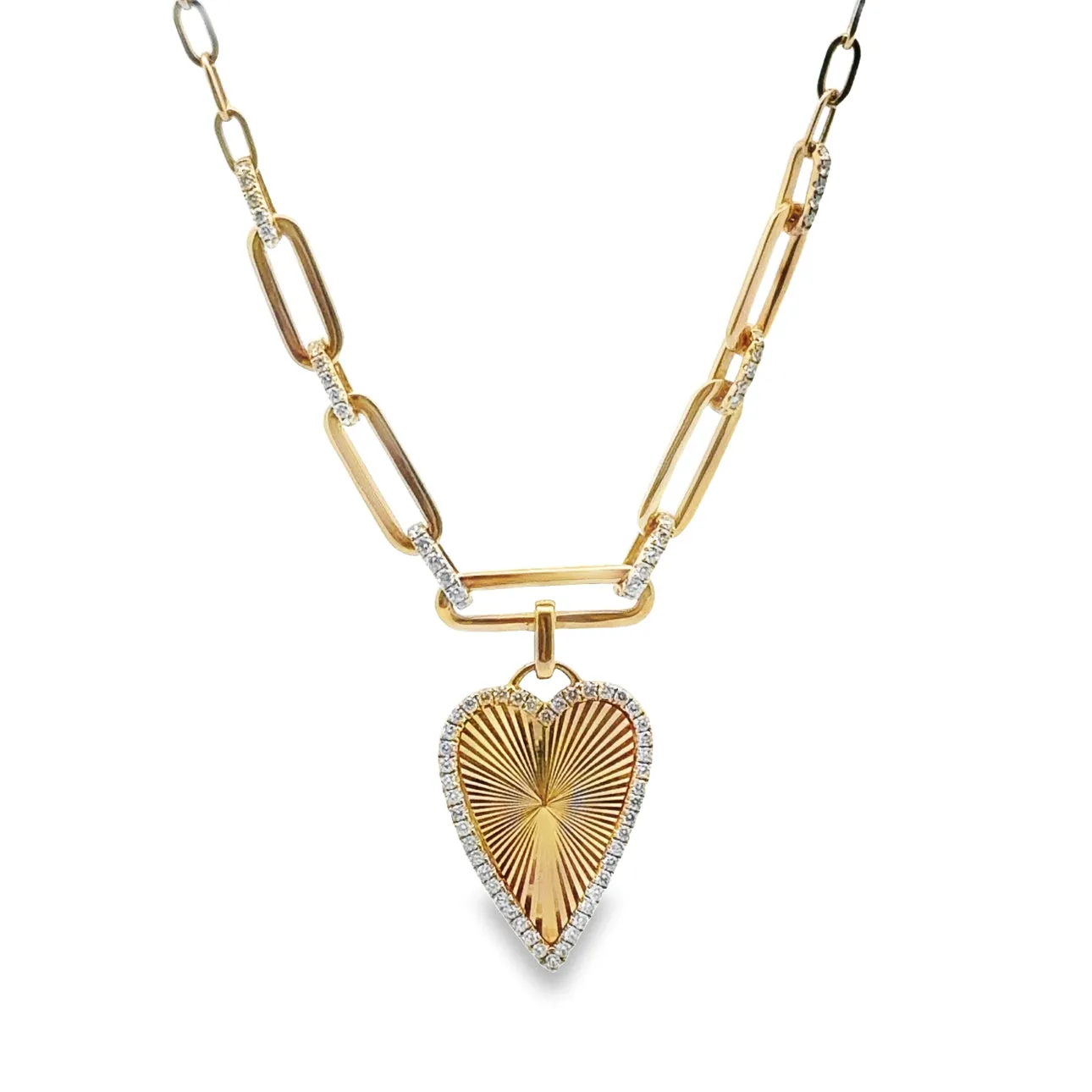 Diamond Heart Chain Necklace