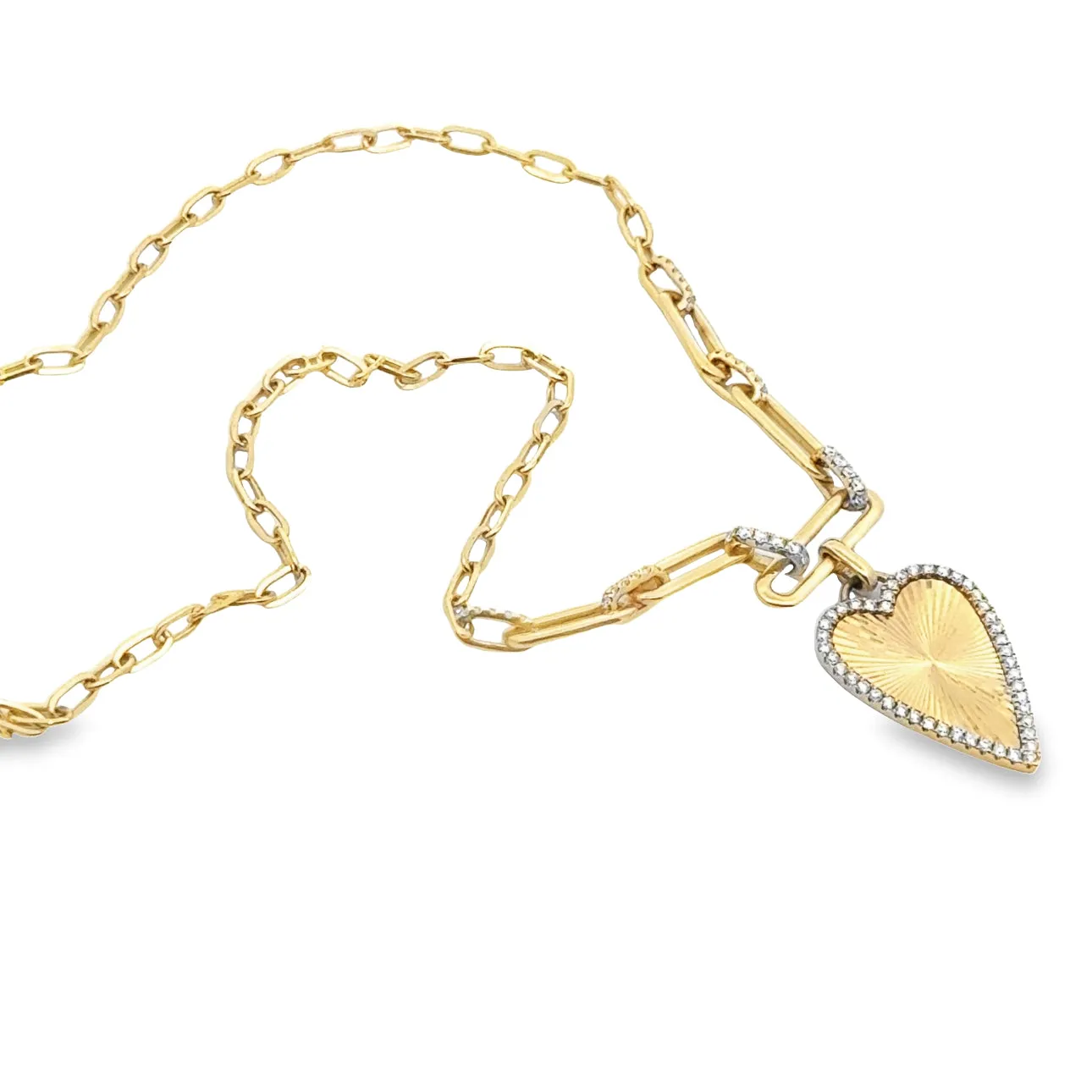 Diamond Heart Chain Necklace