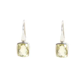 Earrings - Dangle Lemon Quartz Sterling Silver