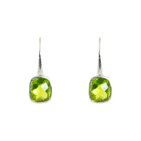 Earrings - Dangle Peridot Sterling Silver Bold Collection