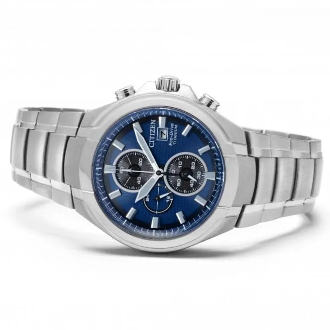 Eco-Drive Mens Titanium Chronograph Watch CA0700-51L