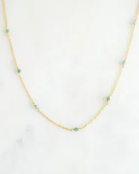 Emerald beaded necklace