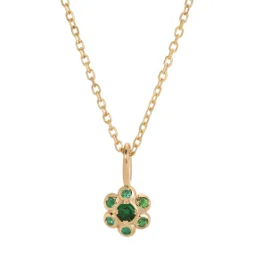 Emerald Flower Necklace (ready to ship option)*