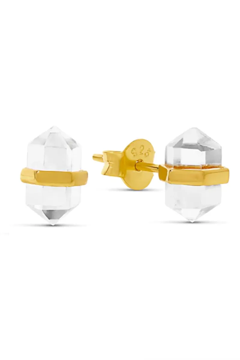 Empress Gold Crystal Studs