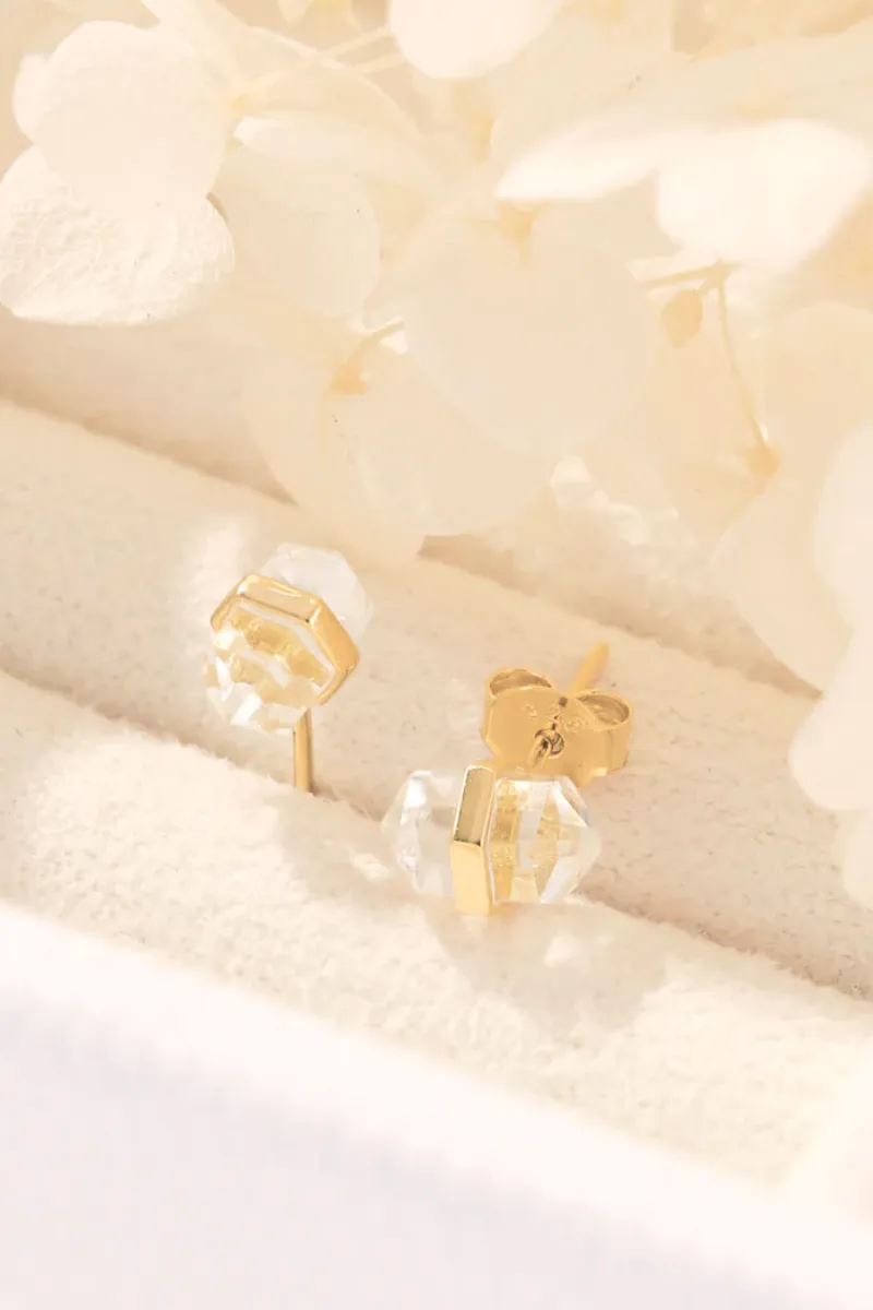 Empress Gold Crystal Studs