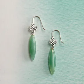 Endless Knot Jade Earrings