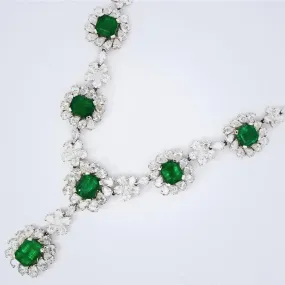 Fiore Emerald Diamond Necklace