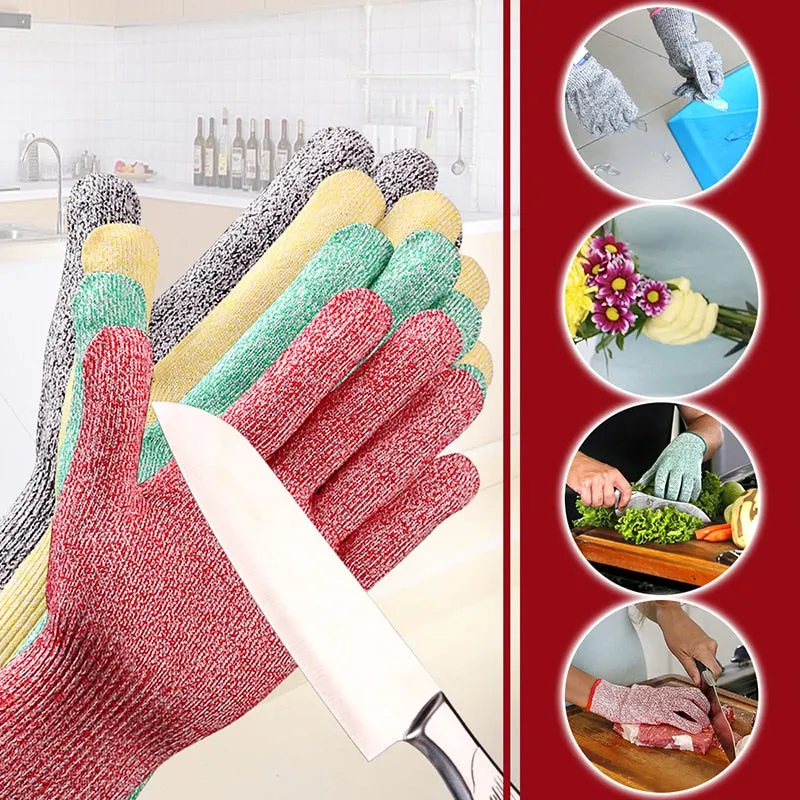 Fishing Anti Cut Gloves GMG Non-slip HPPE EN388 ANSI Anti-cut Level 5 Safety Work Gloves Cut Resistant Gloves For Kitchen Garden