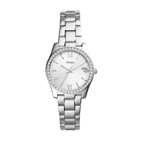 Fossil Ladies Scarlette Silver Stone Watch ES4317