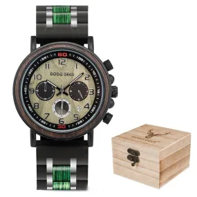 Funki Buys | Watches | Men's Wooden Quartz Wrist Stop Watch