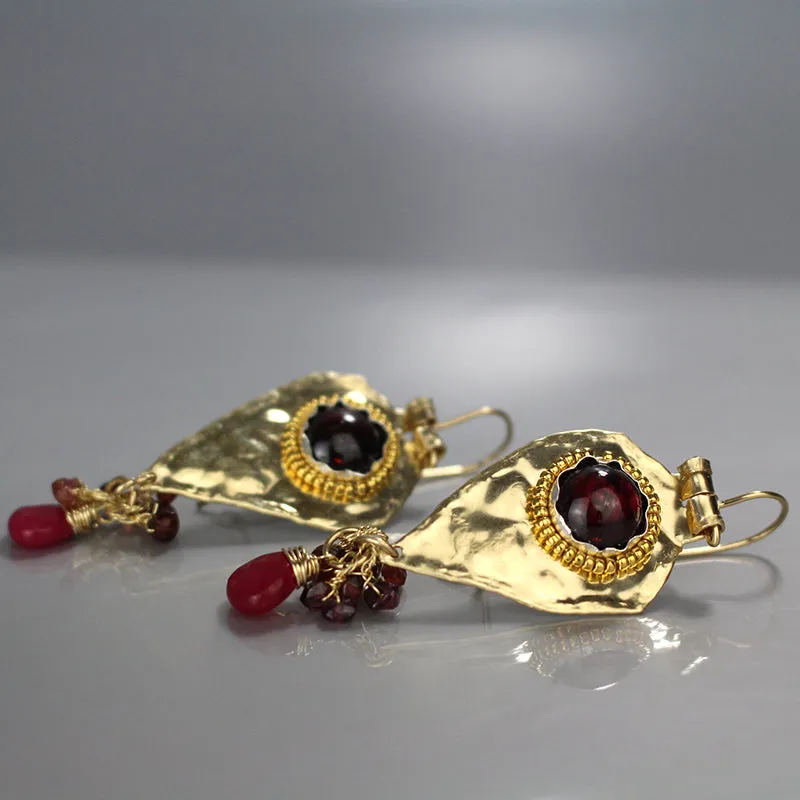 Garnet Big Protection Earrings