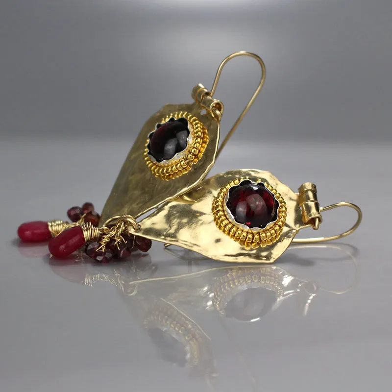 Garnet Big Protection Earrings