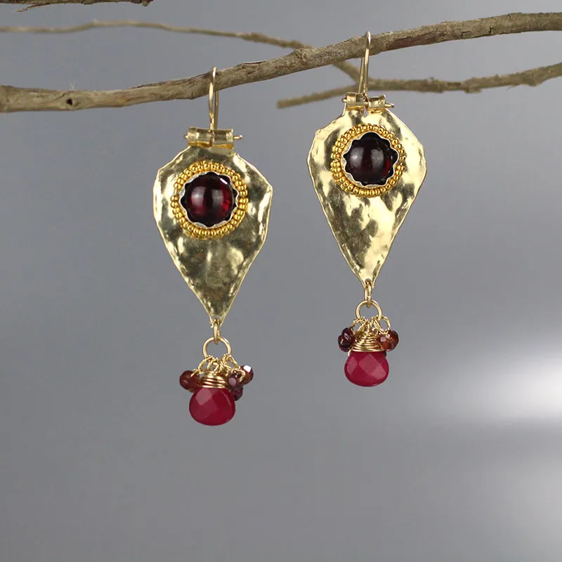 Garnet Big Protection Earrings