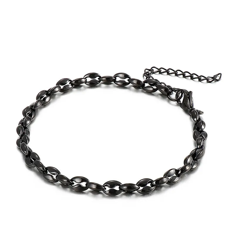 Geometric Titanium Steel Bracelet for Men and Women with Adjustable Chain