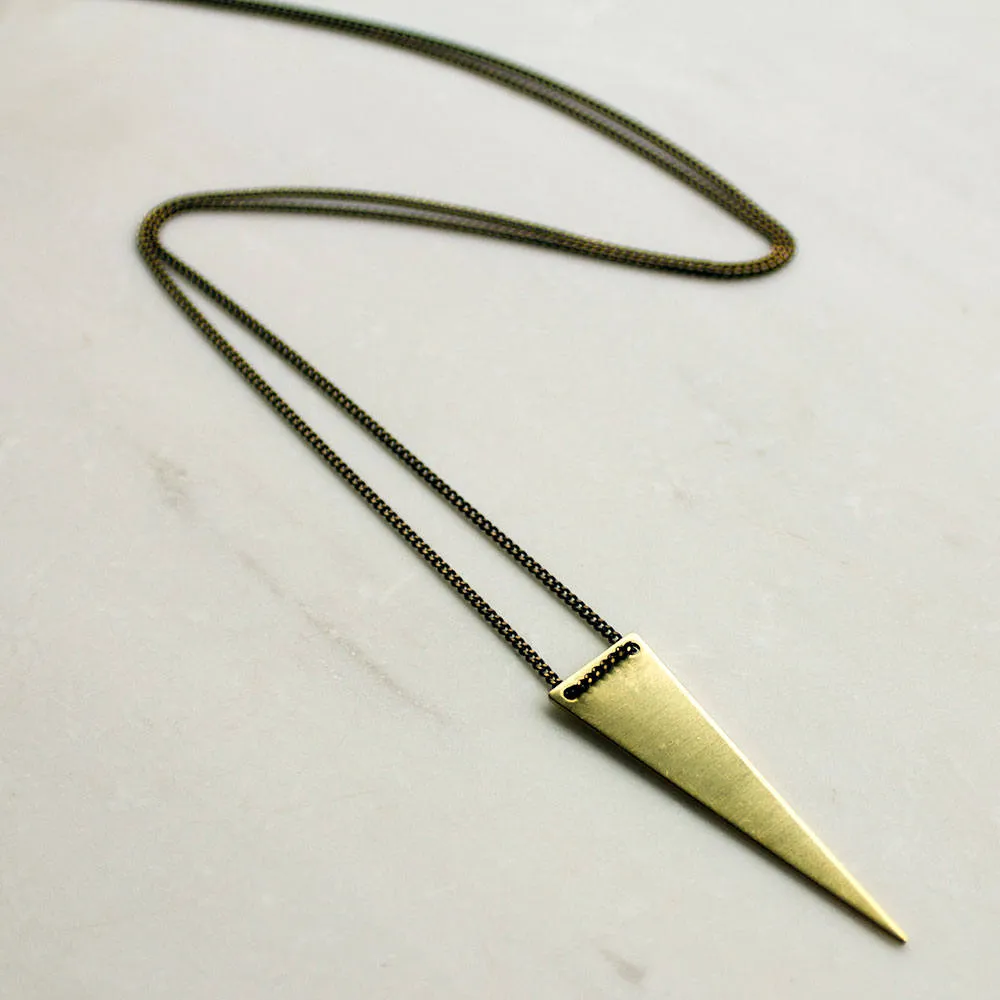 Gold Arrow Long Minimalist Necklace