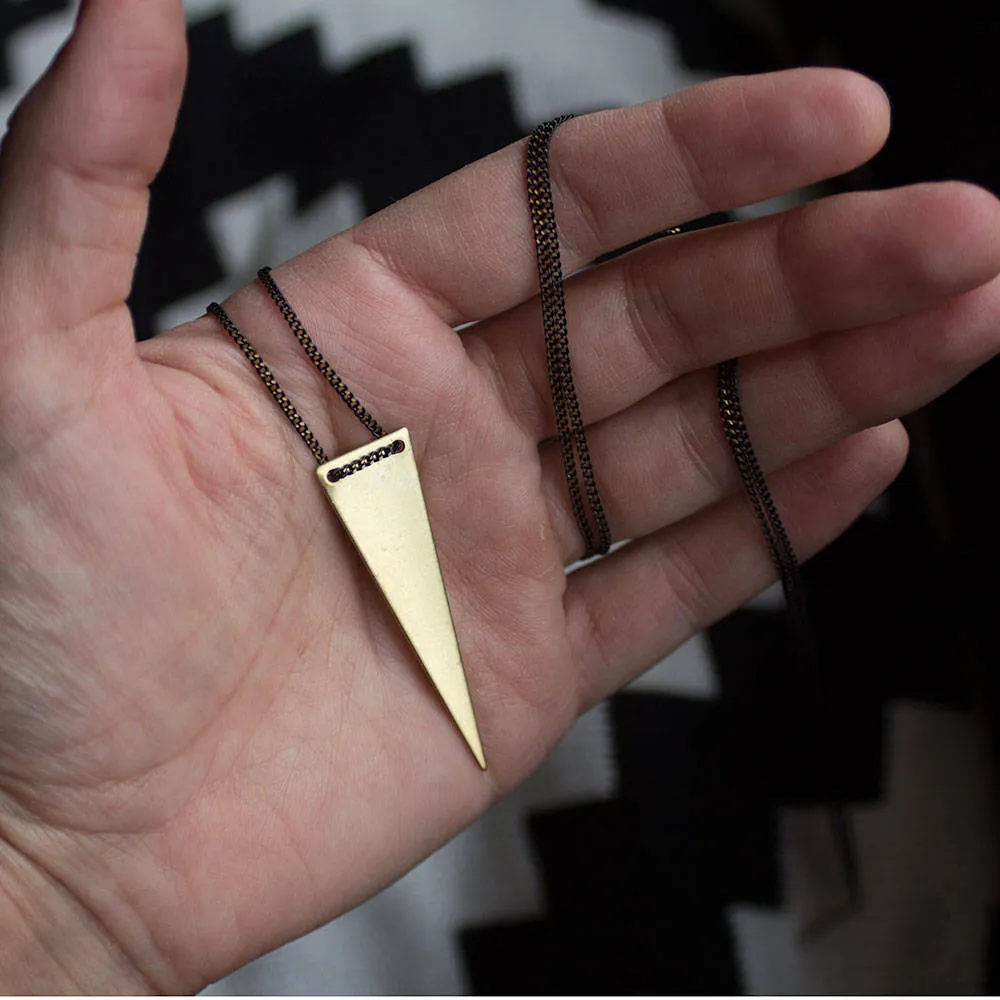 Gold Arrow Long Minimalist Necklace