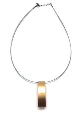 Gold Ellipse Necklace