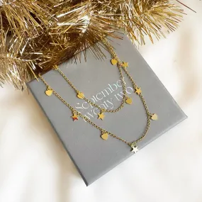 Gold Layering Necklace | Hearts & Stars