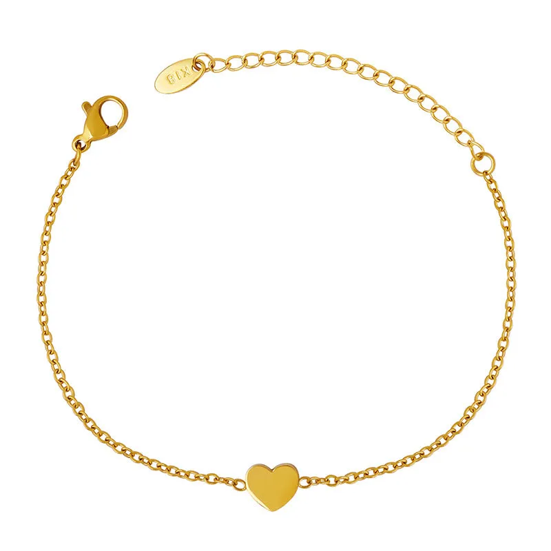 Golden Glow Love Bracelet - Stylish Titanium Steel Jewelry