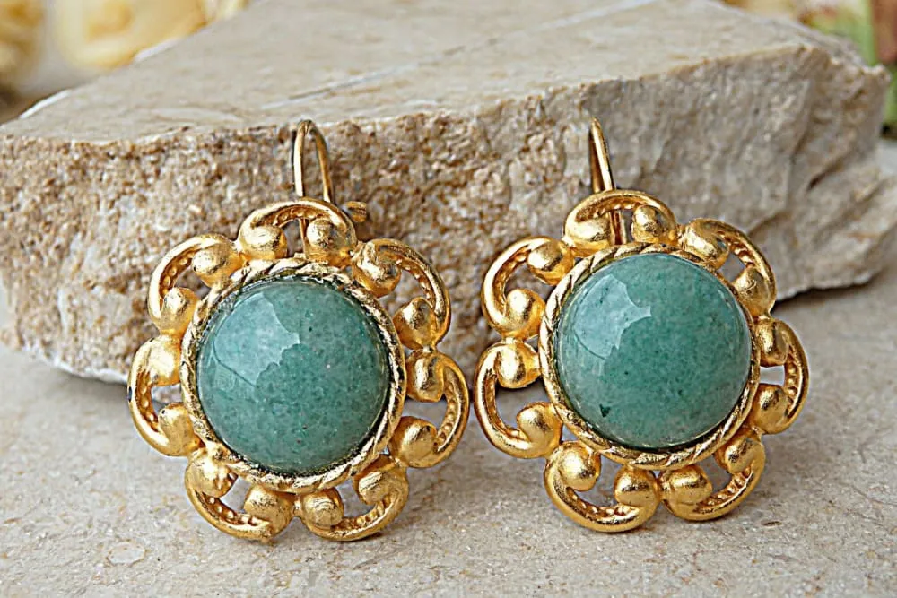 Green Agate earrings