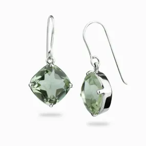 Green Quartz Drop Earrings