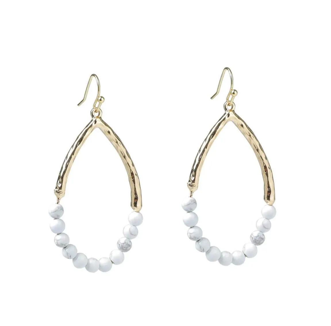 GXG Collective Ursula White Howlite Earrings - White Howlite