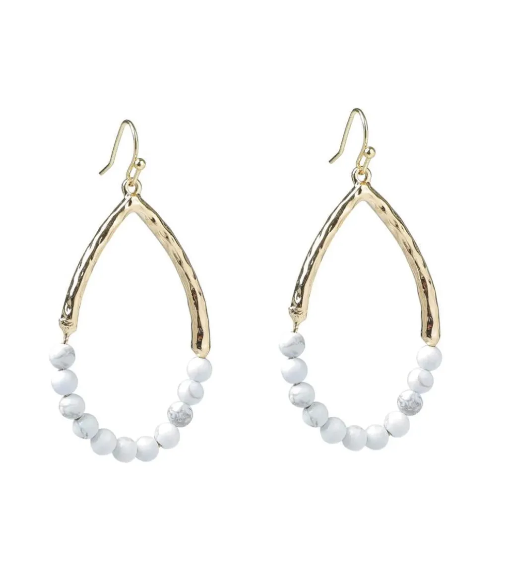 GXG Collective Ursula White Howlite Earrings - White Howlite