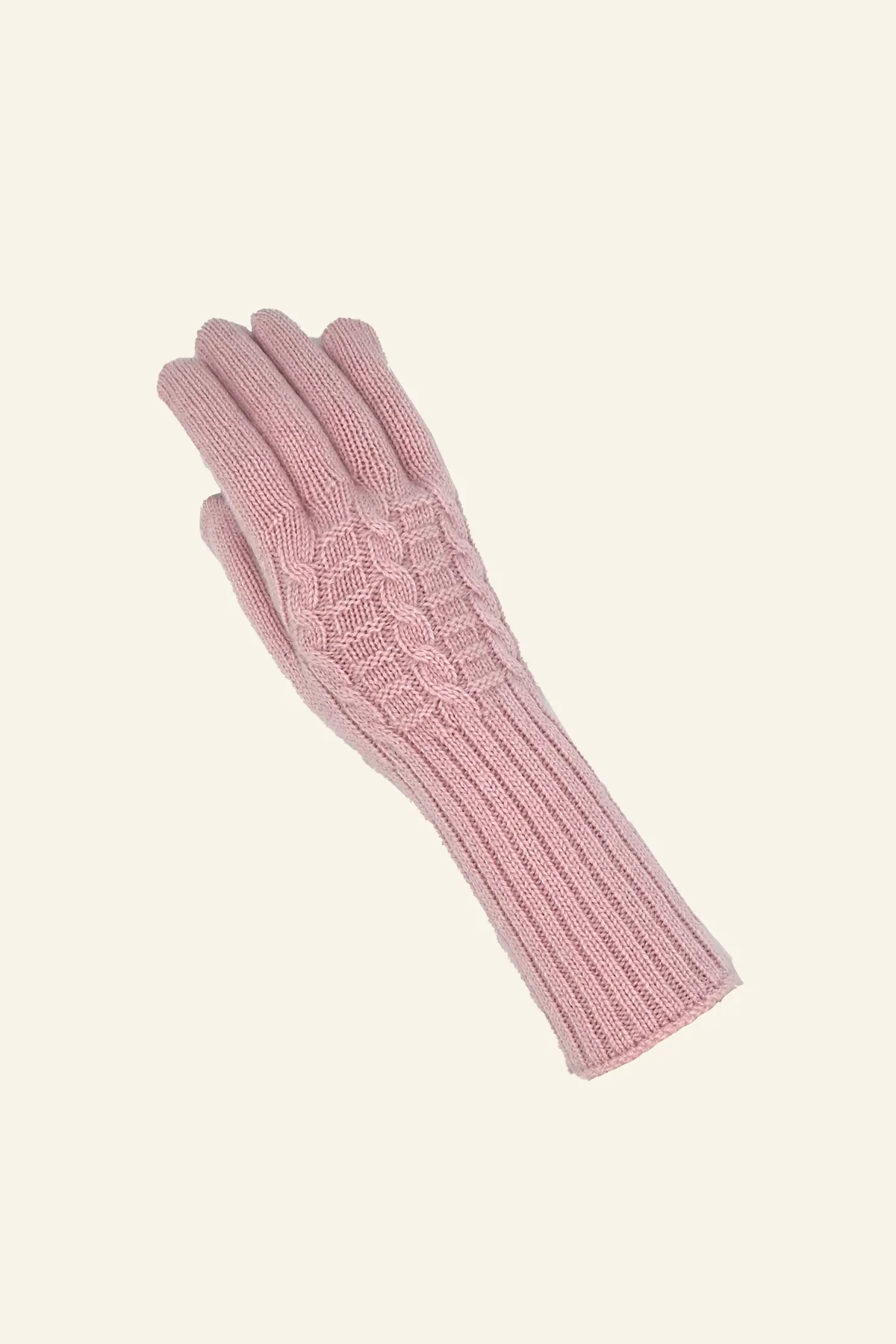 Half Sleeve Cashmere Pattern Knit Gloves