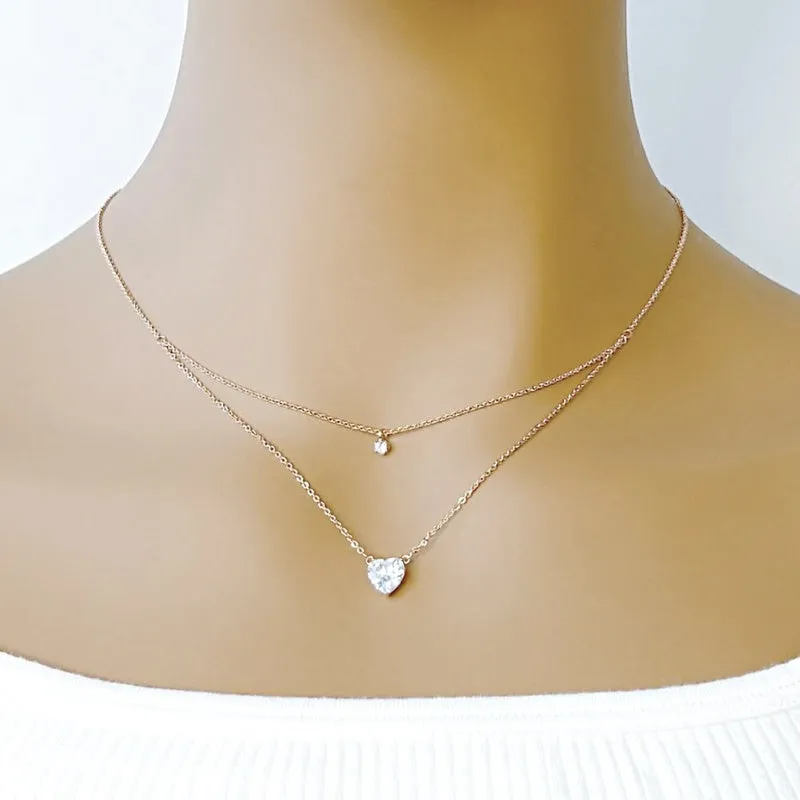 Heart Cubic Zirconia Necklace