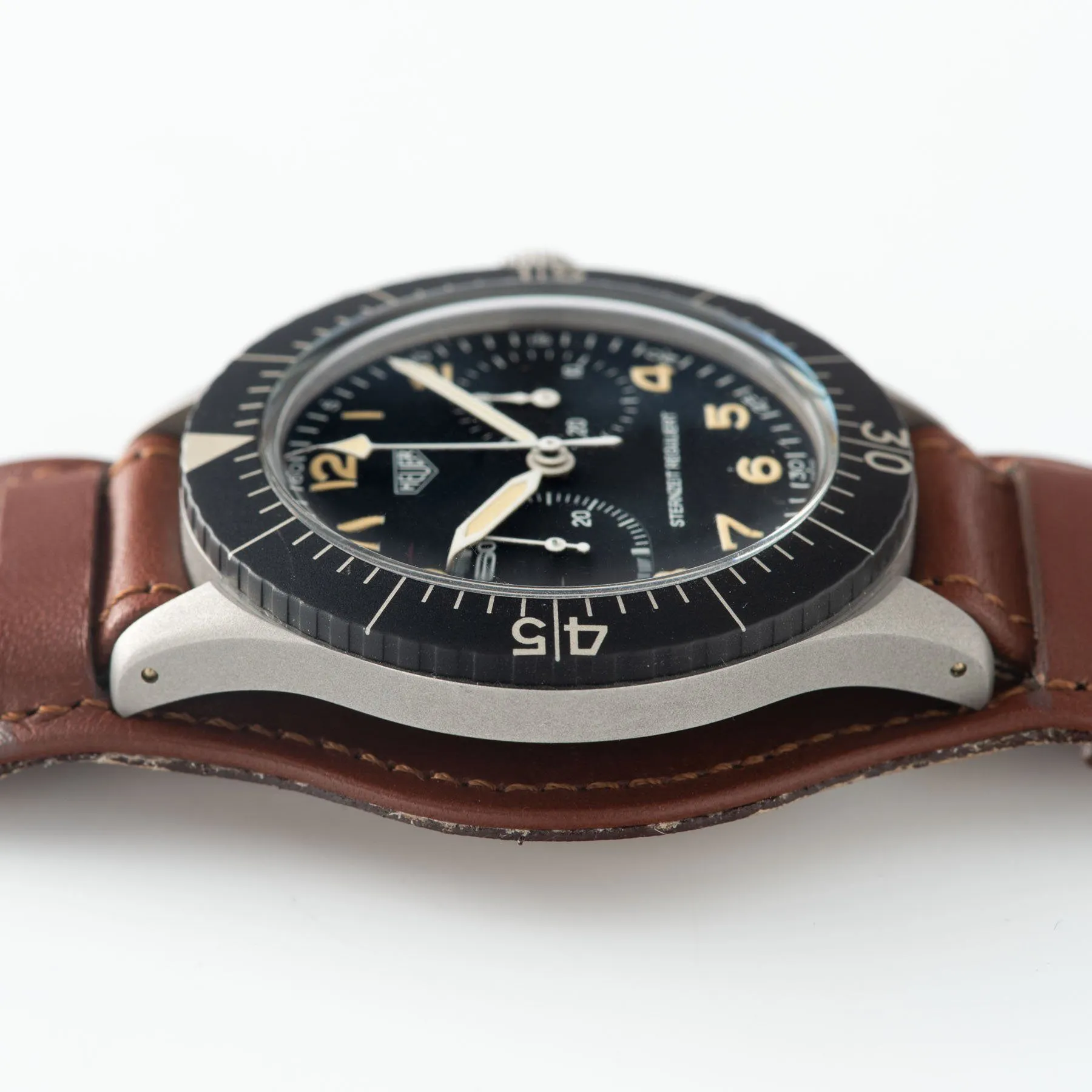 Heuer Chronograph Bundeswehr Sternzeit Reguliert 1551 SGSZ