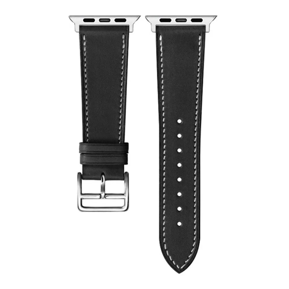 IMAK Apple Watch (45mm) PG1 series leather watch strap - Black