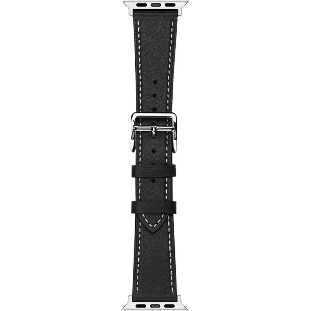 IMAK Apple Watch (45mm) PG1 series leather watch strap - Black