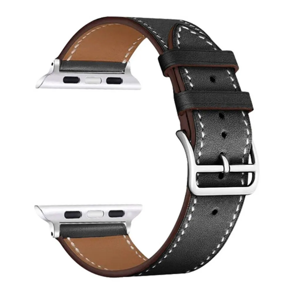 IMAK Apple Watch (45mm) PG1 series leather watch strap - Black