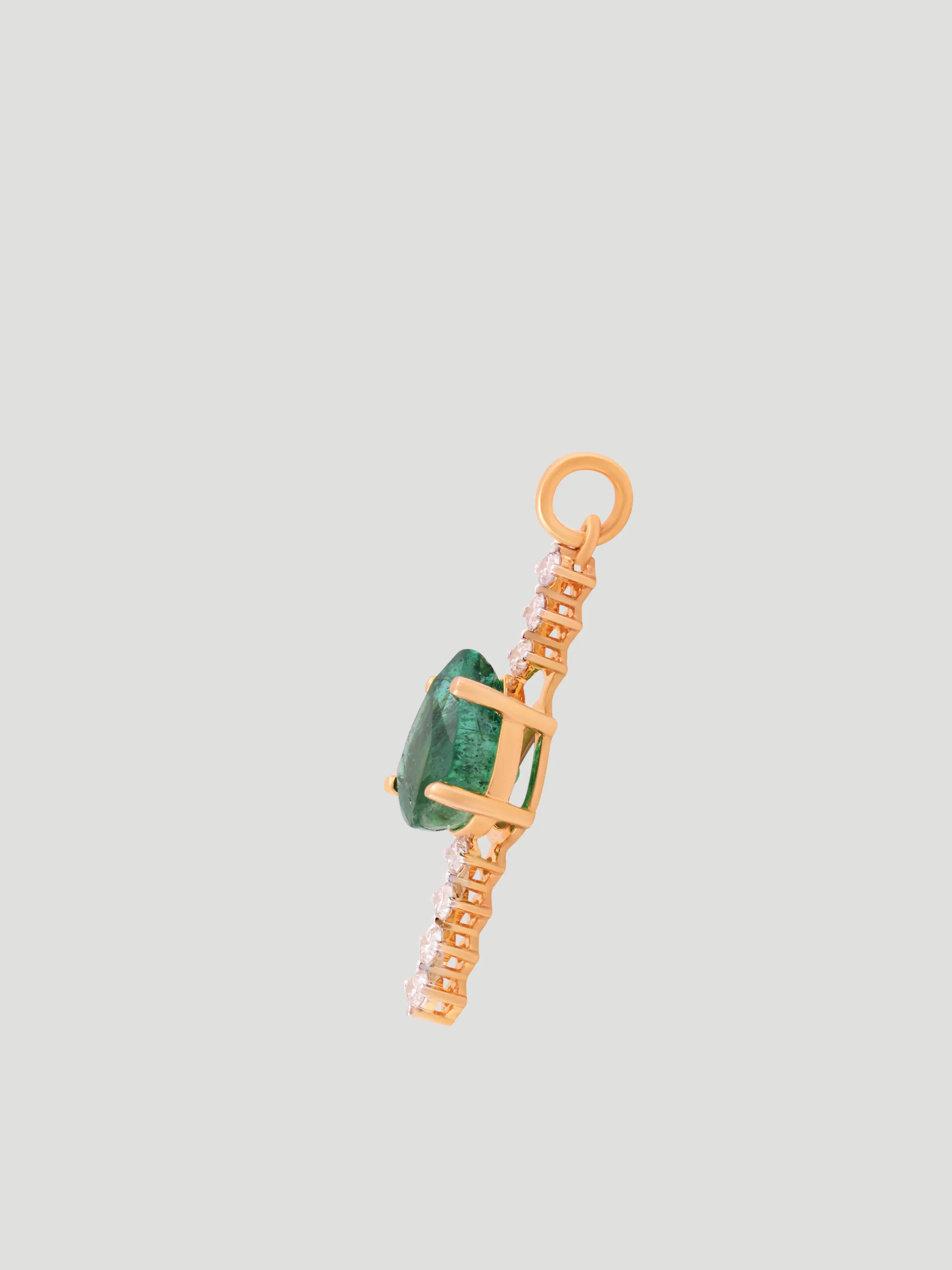 In Line Emerald Pendant