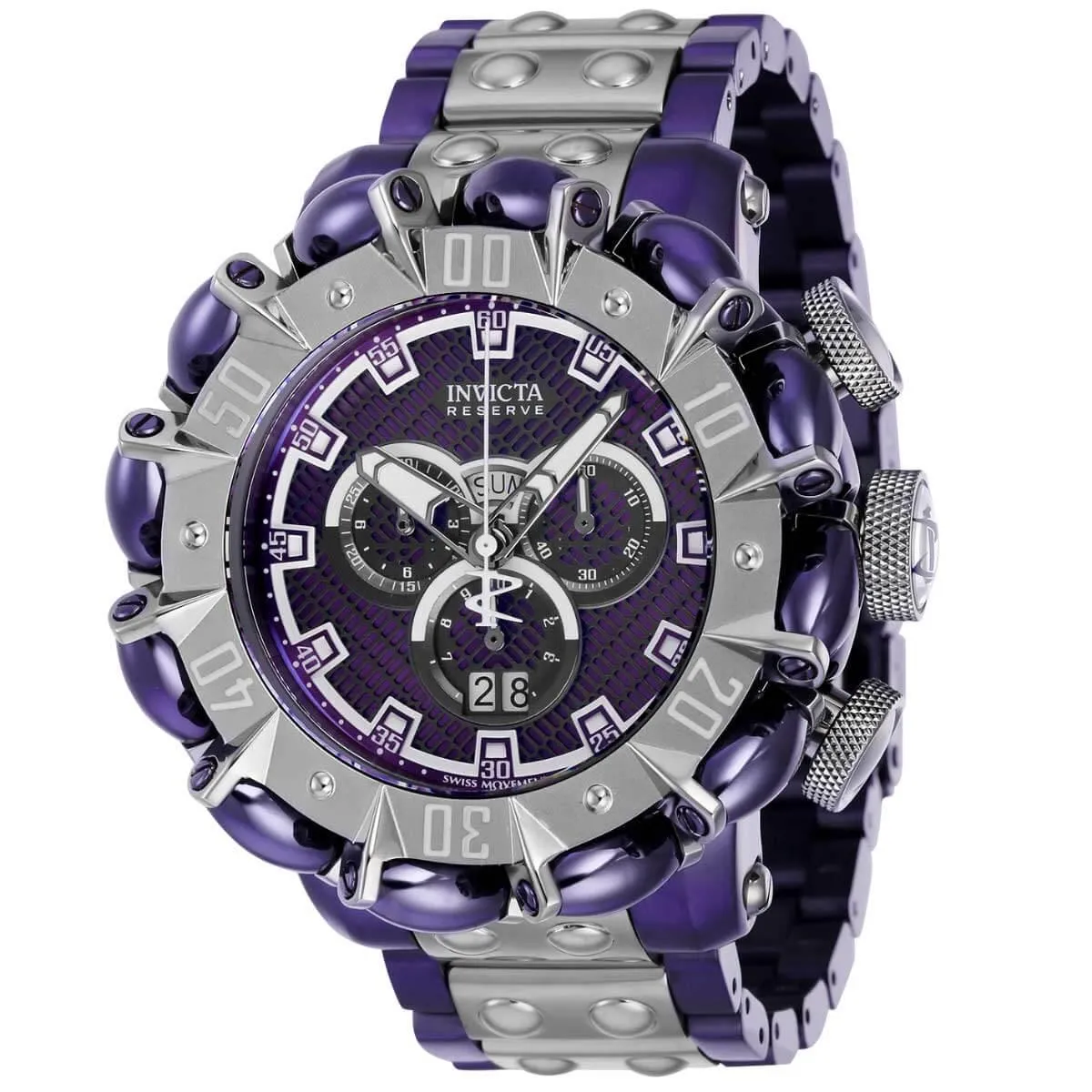 Invicta Men's Chrono Watch - Reserve Hyperbeast Purple and Titanium Bracelet | 38502