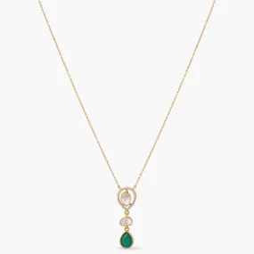 Iridescent Moissanite Silver Pendant Necklace