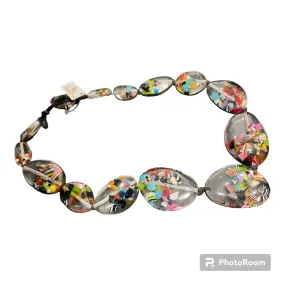 Jackie Brazil Multi Speckled Resin Necklace JBM200