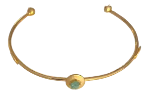 Jesse Constellation Collection Colombian Raw Emerald & 24k Gold Plated Necklace