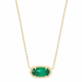 Kendra Scott |  Elisa Gold Pendant Necklace in Emerald Cat's Eye