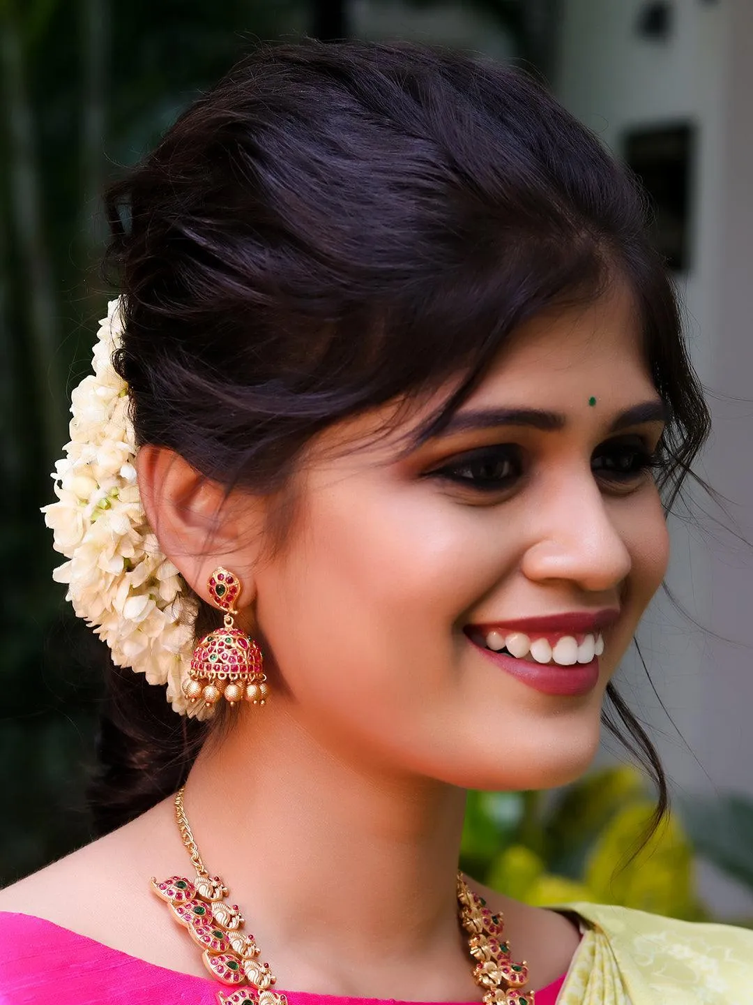 Lakshmi And Peacock Intricated Bridal Necklace Set