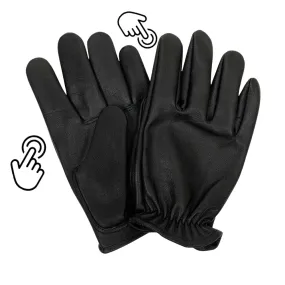 Legendary Bad Billy Mens Black Goatskin Short Wrist Gloves