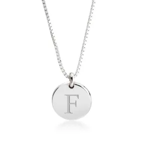 Letter Pendant Necklace Sterling Silver