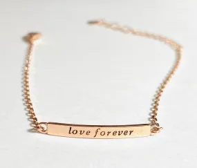 Love Bracelet, Forever Bracelet, Dainty Bracelet, Stacking Bracelet